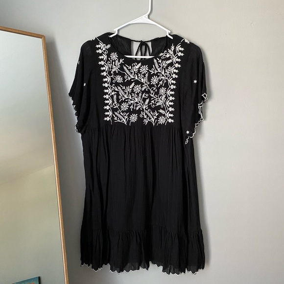 Zara Dresses Black And White Boho Dress Poshmark